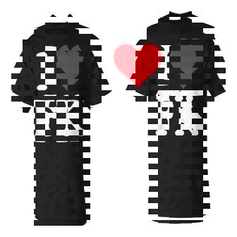 I Love Fk Initials I Heart FK First Last Name F K Tシャツ - Kawaiitshirt