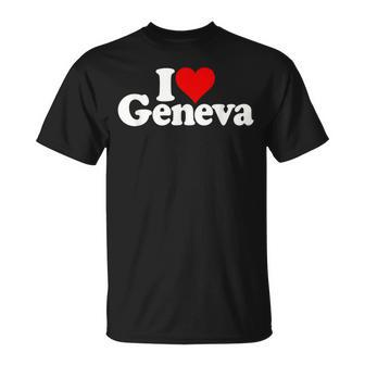I Love Heart Genève Suisse T-Shirt - Cadeauxyz