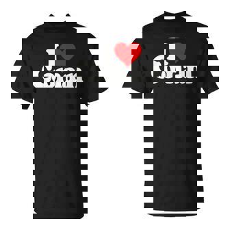 I Love Heart コナン ネームtシャツ Tシャツ - Kawaiitshirt