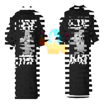 I Love Japan Kawaii Anime Girl Neko Cat Girl Otaku Weeb Tシャツ - Kawaiitshirt