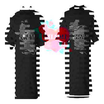 I Love Miami Miami Love Heart & Roses Illustration Graphic Tシャツ - Kawaiitshirt