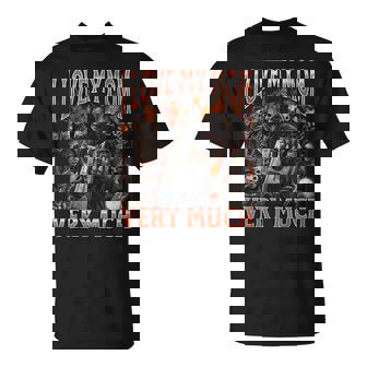 I Love My Mom Very Much Hard Skeleton Meme Bootleg T-Shirt - Monsterry
