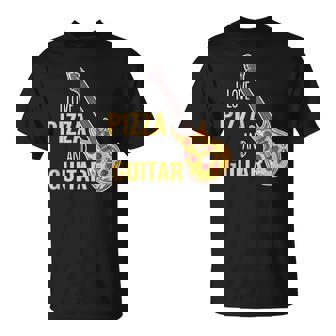 Love Pizza Et Guitariste Guitariste Food Lover T-Shirt - Cadeauxyz