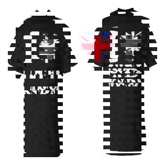 I Love United Kingdom ハートフラッグ イギリス Uk グレートブリテン Tシャツ - Kawaiitshirt