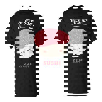 I Loveushi I Loveushi Japan Food 巻にぎり魚 Tシャツ - Kawaiitshirt