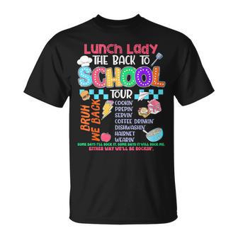 Lunch Lady Back To School Tour Cafeteria Crew T-Shirt - Thegiftio UK