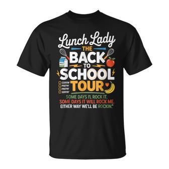 Lunch Lady Back To School Tour Food Humor Back To School T-Shirt - Thegiftio