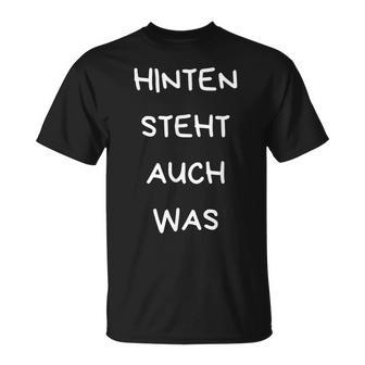 Lustigerpruch Hintenteht Auch Was Witzig T-Shirt - Geschenkecke
