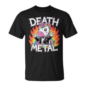 Lustiges Regenbogen-Einhorn Death Metal Rainbow Bekleidung T-Shirt - Geschenkecke