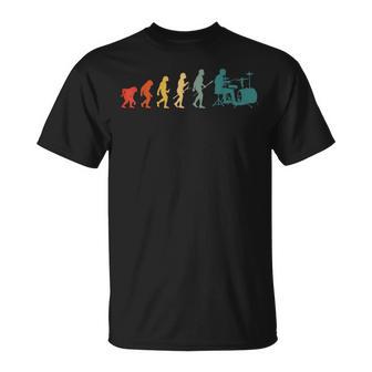 Maglia Evoluzione Dell'uomo Batteria Evoluzione Batterista Maglietta - Novitaregali