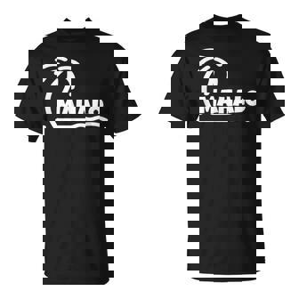 Mahalo サンクス ハワイ ヤシの木 ビーチ ホリデーギフト サンサーフ Tシャツ - Kawaiitshirt