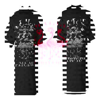 Malle Party Crew Group Flamingo Mallorca Party T-Shirt - Seseable