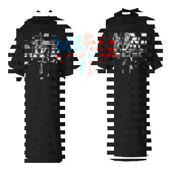 Mama 4Th Of July American Patriotic Mom Grandma Coquette Bow T-Shirt | Mazezy