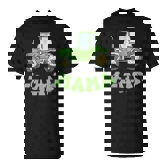 Mama Of The Birthday Boy Tractors Farm Trucks Family Party T-Shirt - Thegiftio UK