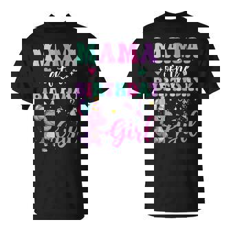 Mama Of The Birthday For Girl Dinosaur T-Rex Party Family T-Shirt - Thegiftio UK