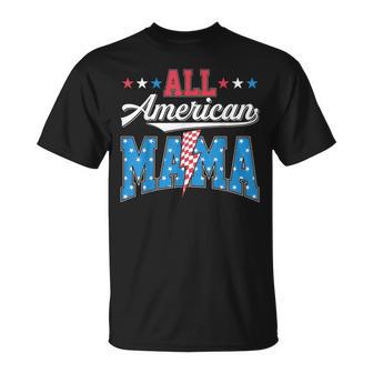 Mama Dada Mini 4Th Of July All American Family Matching Mom T-Shirt - Thegiftio