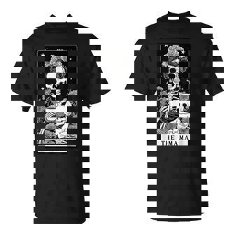 The Mama Gothic Tarot Motherhood Mom Skeleton Mother's Day T-Shirt | Mazezy