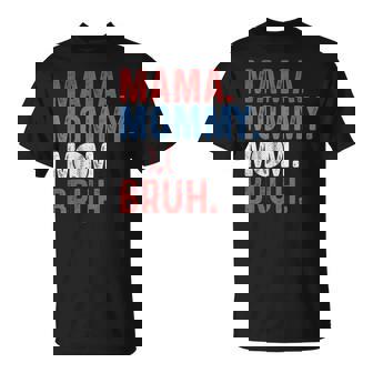 Mama Mommy Mom Bruh Baseball Mom Vintage Mother T-Shirt | Mazezy