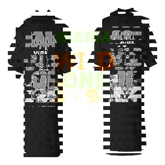 Mama Of The Wild One 1St Birthday Safari Family Matching T-Shirt - Thegiftio UK