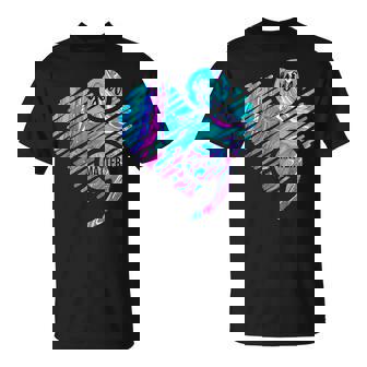 You Matter Semicolon Heart Wear Teal & Purple Mental Health T-Shirt | Mazezy