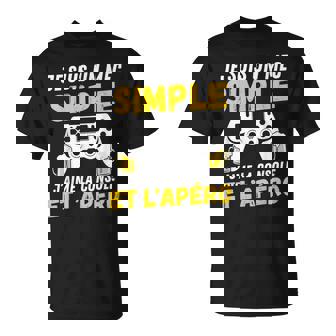 Mecimple J'aime Apéro Et Console Drôle Adoideo Gamer T-Shirt - Cadeauxyz