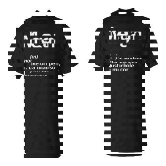 Megan Definition Personalized Name Birthday Idea T-Shirt - Monsterry