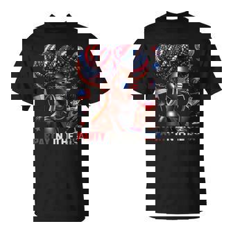 Melanin Afro 4Th Of July Party In The Usa Black Girl Us Flag T-Shirt - Thegiftio UK