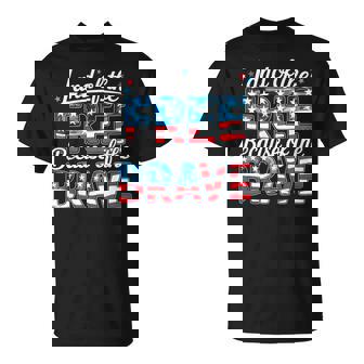 Memorial Day Land Of The Free Because Of Brave Us Flag T-Shirt - Monsterry