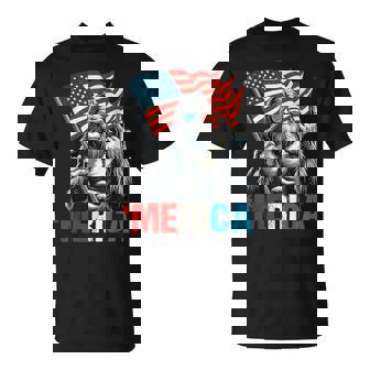Merica Bigfoot Rock American Flag Patriotic 4Th Of July T-Shirt - Monsterry