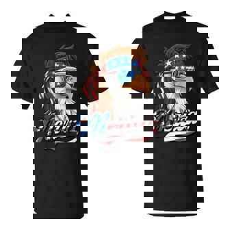 Merica Usa American Flag Bald Eagle 4Th Of July Patriotic T-Shirt - Monsterry