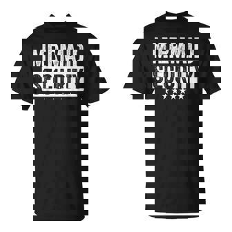 Mermaid Security Halloween Costume Dad Boy T-Shirt | Mazezy