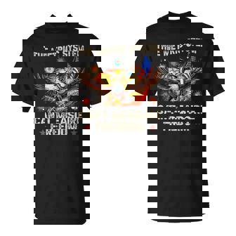 The Metric System Can't Measure Freedom Eagle Usa Flag Meme T-Shirt | Mazezy