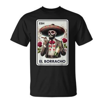 Mexican Spanish Drinking El Borracho Mexican Bingo Card T-Shirt - Monsterry