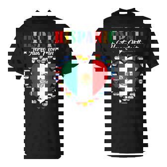 Mexico Hispanic Heritage Month Mexican Flag Heart Women T-Shirt - Seseable