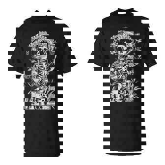Mexico Vintage Skeleton Tequila Dia De Los Muertos Mexican T-Shirt - Thegiftio UK