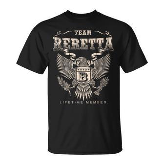 Miembroitalicio Del Equipo Beretta Beretta Nombre Camiseta unisex - Regaloses