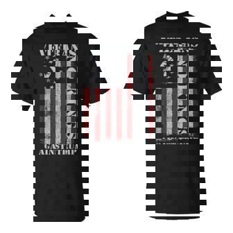 Military Veterans Protest Usa Flag No Kings America Protest T-Shirt - Monsterry