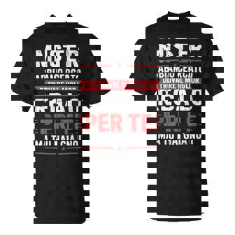 Mister Calcio Allenatore Calcio Divertente Maglietta - Novitaregali