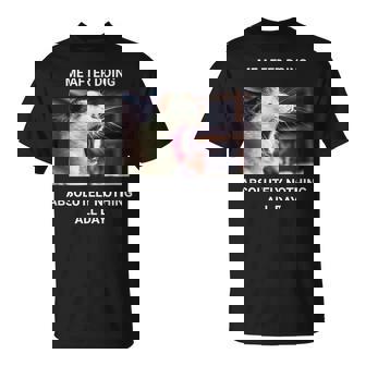 Moi Après N'avoir Rien Fait Un Mème De Chat Drôle T-Shirt - Cadeauxyz