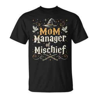 Mom Manager Of Mischief Wizard Mom T-Shirt - Thegiftio