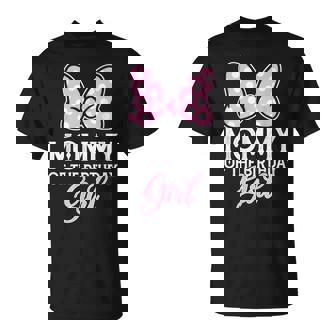 Mommy Of The Birthday Girl Cute Pink Bow Family Matching T-Shirt - Monsterry