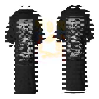 Mona Lisa 上腕二頭筋 ボディービル ジム ワークアウト 面白い モナリザ Tシャツ - Kawaiitshirt