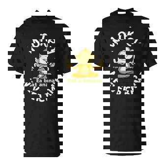 Monkey Never Cramp Eat A Banana Tシャツ - Kawaiitshirt