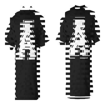Monograma Del Alfabeto De La Camisa Con Inicial De Letra A Camiseta unisex - Regaloses