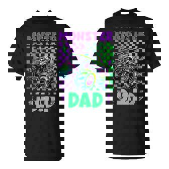 Monster Truck Dad Of Birthday Boy Family Matching Party T-Shirt - Monsterry