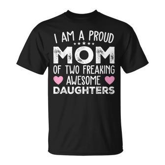 Mother Of Two 2 Girls Mother Of 2 Boys Mother's Day T-Shirt - Thegiftio UK