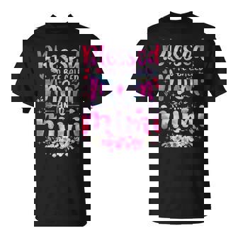 Mother's Day Blessed To Be Called Mom And Mimi Flowers T-Shirt | Mazezy