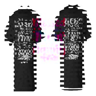 Mother's Day Blessed To Be Called Mom And Nanny Flowers T-Shirt | Mazezy