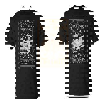 Mothman Tarot Card Antisocial Butterfly Cryptid Red Eyed T-Shirt - Thegiftio