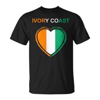 Motif Cœur Côte D'ivoire T-Shirt - Cadeauxyz